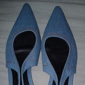 Zara Denim Blue Flats